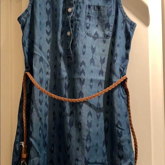 Girls Jean pull over dress with belt size small - Picture 3 of 3